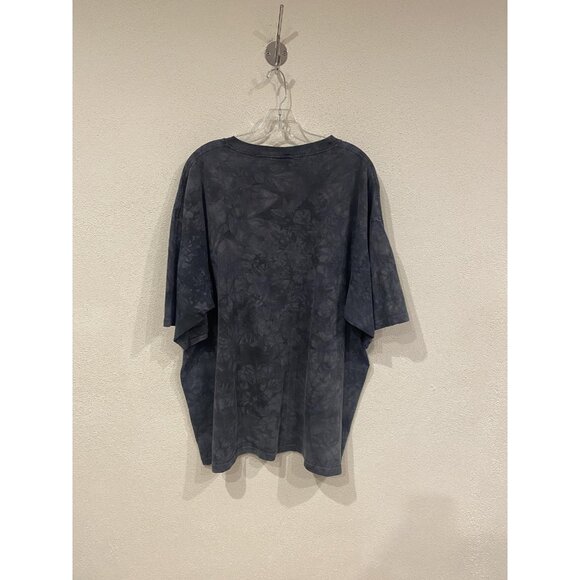 Led Zeppelin Liquid Blue Shirt Mens XL Black Tie Dye Band Graphic Rock Tee - Picture 3 of 3